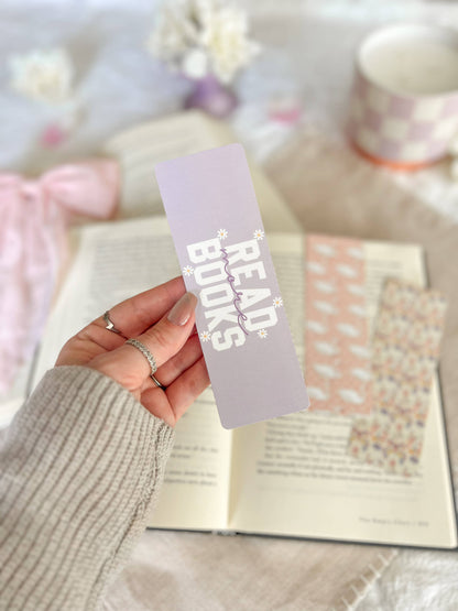 Swans, butterfly and read books Bookmarks